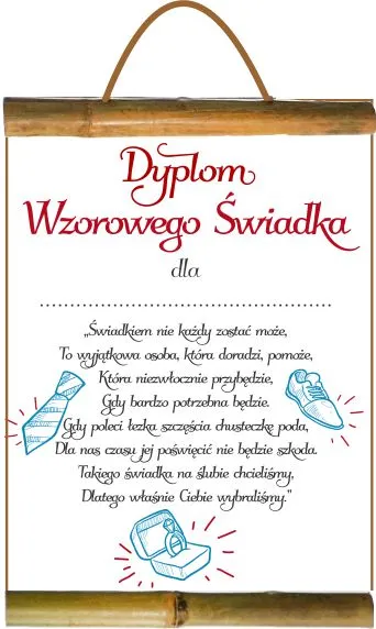 Dyplom z bambusem - Wzorowego Świadka dla ...