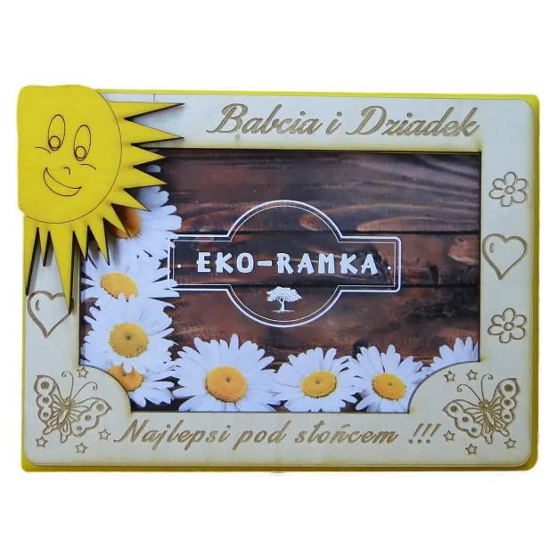 Ramka drewniana - Babcia i Dziadek. Najlepsi pod słońcem!!!