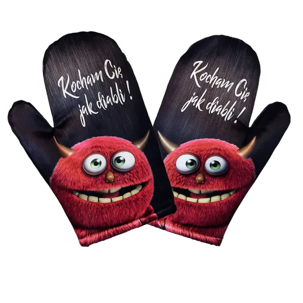 Rękawica kuchenna - Kocham Cię jak diabli!