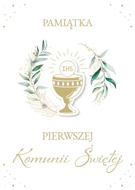 Karnet 3D - Pamiątka Pierwszej Komunii Świętej
