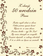 Dyplom - Z okazji 50 urodzin Pana