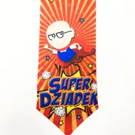 Krawat premium - Super dziadek (czerwony)