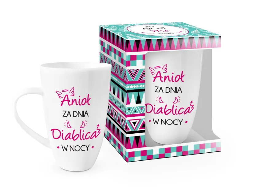 Kubek All About Me - Anioł za dnia, diablica w nocy