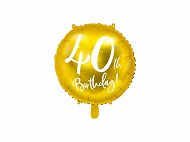 Balon urodzinowy - 40th Birthday! (45 cm)