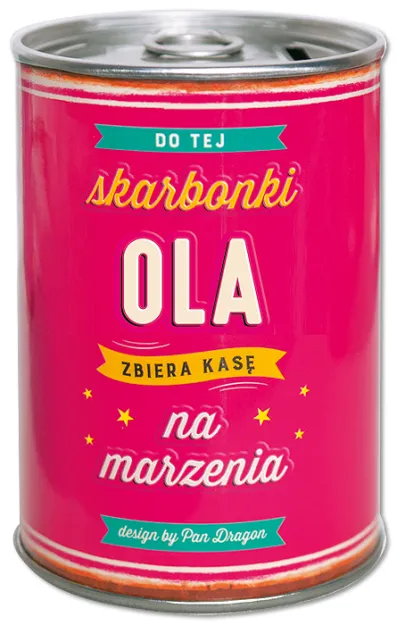 Puszka Skarbonka Vip - Ola - Do tej skarbonki Ola zbiera kasę na marzenia