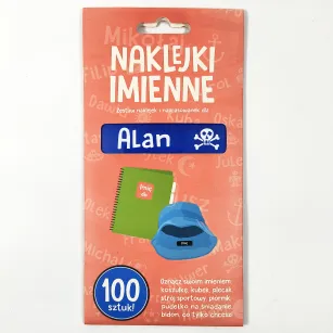 Naklejki imienne 100 szt. - Alan