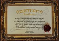 Certyfikat - Pana Magistra