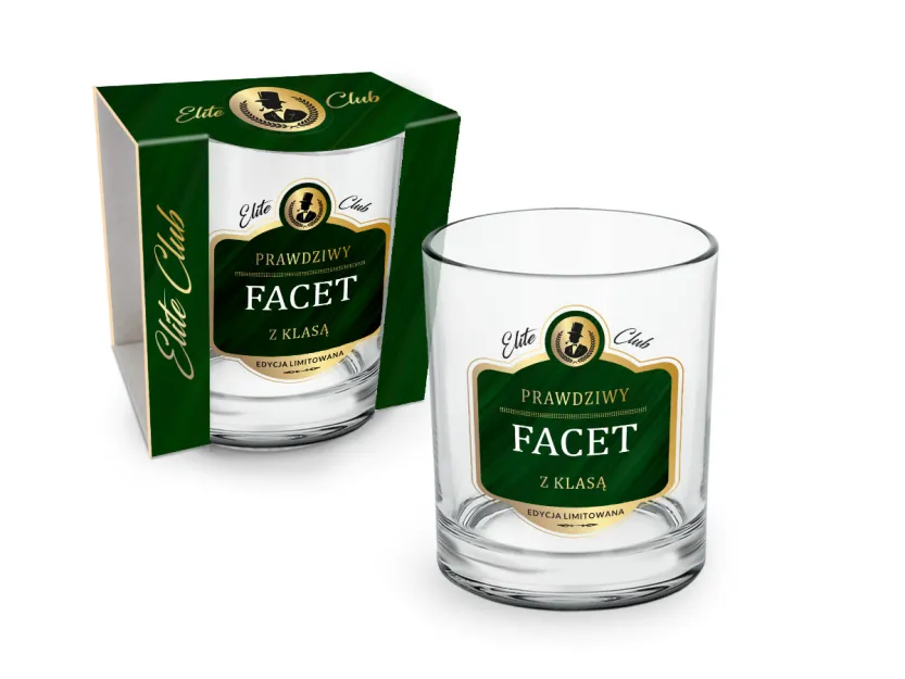 Szklanka do whisky - Elite Club - Prawdziwy Facet z klasą (edycja limitowana)
