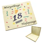 Drewniane pudełko - 18 urodziny. Wszystkiego najlepszego (na czekoladki Merci) - 2