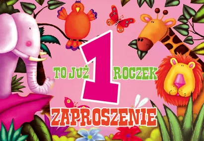 Zaproszenia 5 szt - To już 1 roczek. Nasza kochana Córeczka kończy właśnie roczek!