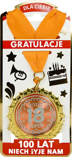 Złoty medal - 18 Jesteś super