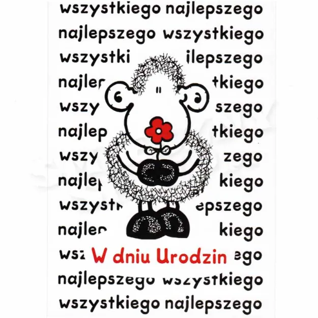 Kartka Sheepworld - Wszystkiego najlepszego w dniu urodzin.