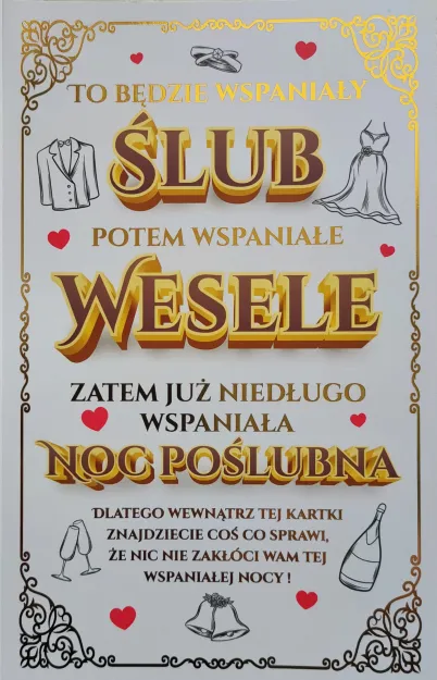 Karnet + zawieszka - To będzie wspaniały ślub, potem wspaniałe wesele