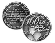 Moneta na szczęście Kukartka - 100 lat w dniu urodzin