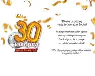 Karnet + naklejka na butelkę - 30 urodziny - 2
