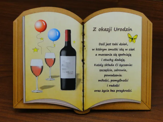 Księga okolicznościowa - Z okazji urodzin (butelka)