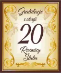 Etykieta na wino - Gratulacje z okazji 20 rocznicy ślubu - 2