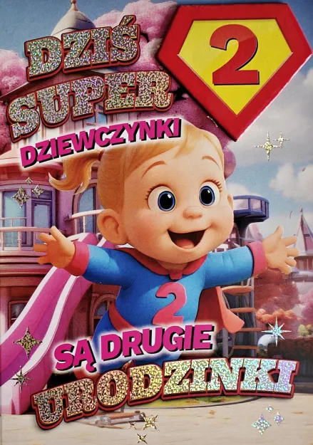 Karnet 3K - Dziś super dziewczynki są drugie urodzinki