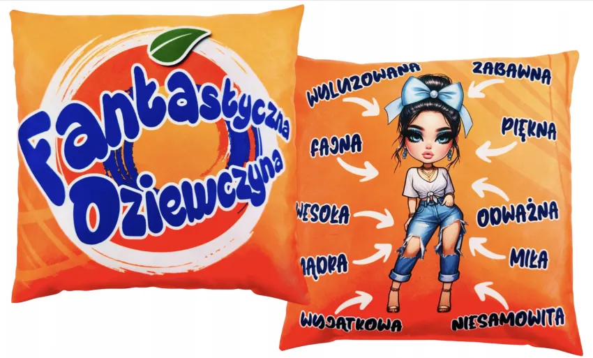 Poduszka obustronna śr. - Fantastyczna Dziewczyna