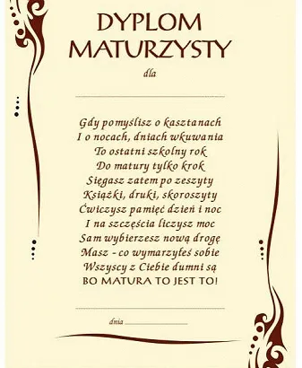 Dyplom - Maturzysty