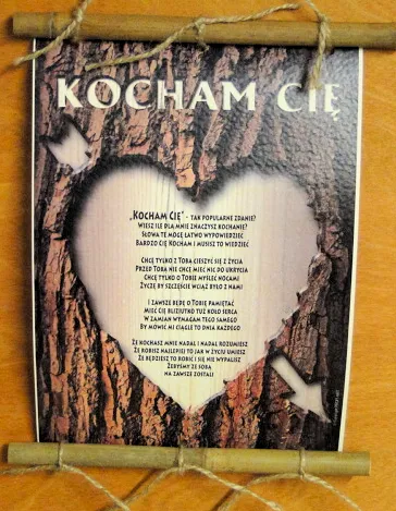 Dyplom z bambusem - Kocham Cię - tak popularne zdanie, wiesz ile dla mnie znaczysz ...