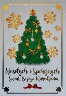 Karnet 1K - Wesołych i spokojnych Świąt Bożego Narodzenia