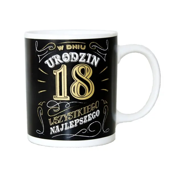 Kubek Kukartka - W dniu 18 urodzin wszystkiego najlepszego