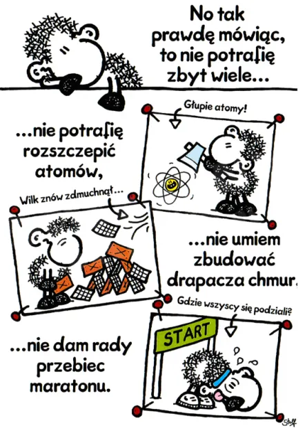 Karnet Sheepworld - No tak prawdę mówiąc to nie potrafię zbyt wiele... ale potrafię za to dać Ci wiele miłości.