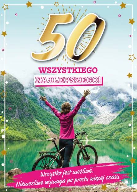 Karnet 3D - 50. Wszystkiego najlepszego!