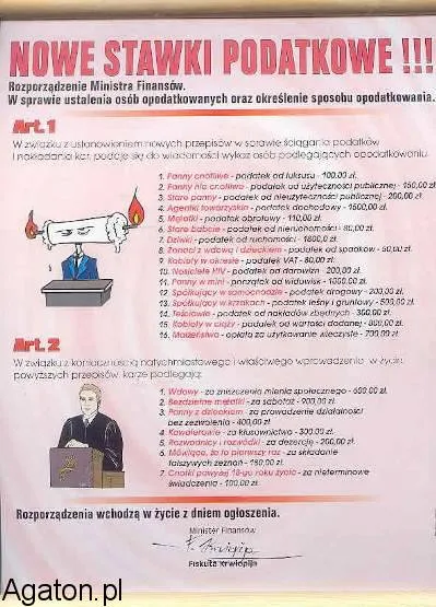 Dyplom - nowe stawki podatkowe