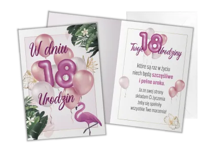 Karnet B6 - W dniu 18 Urodzin