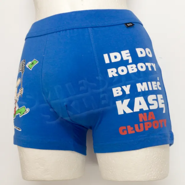 Bokserki - Idę do roboty by mieć kasę na głupoty - mix kolorów