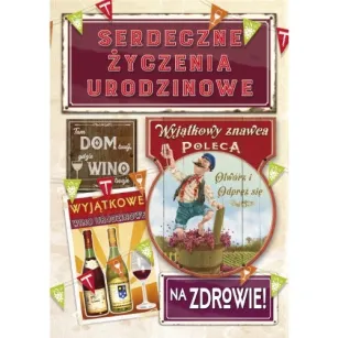 Karnet - Serdeczne życzenia urodzinowe. Wyjątkowy znawca poleca...