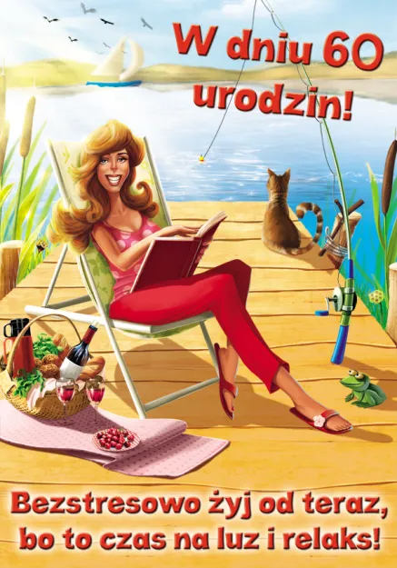 Karnet A5 - W dniu 60 urodzin
