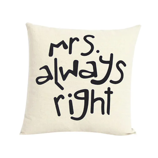 Poszewka len - Mrs. always right (Pani 