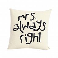 Poszewka len - Mrs. always right (Pani "mam zawsze rację")