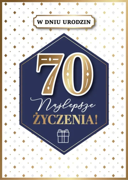 Karnet 3D - W dniu urodzin 70 Najlepsze życzenia