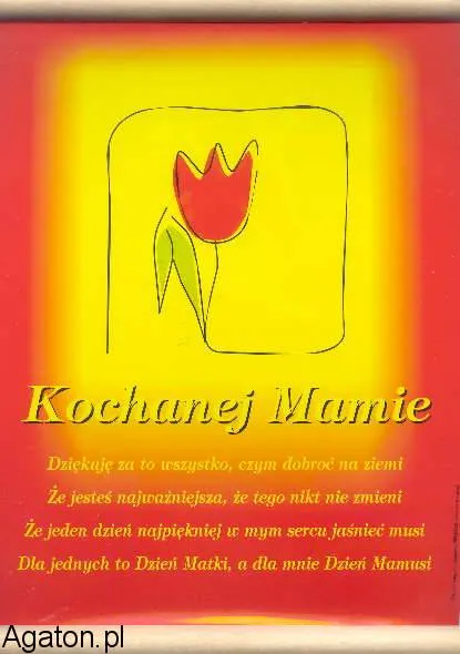 Dyplom - Kochanej mamie