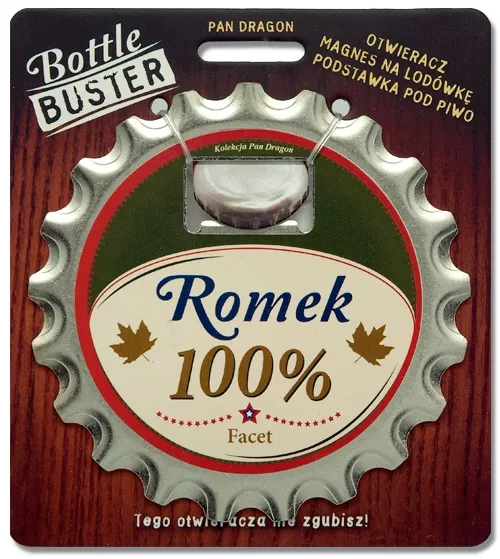 Otwieracz, podstawka, magnes 3w1 - Romek - 100% facet