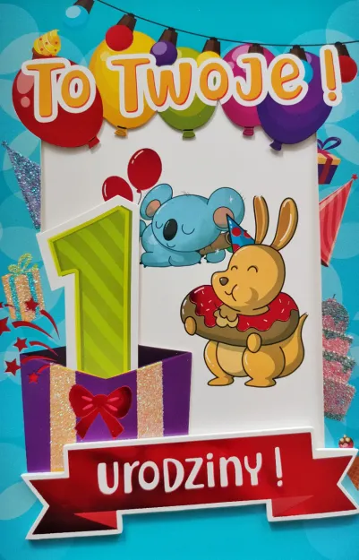Karnet 6K - Ramka na zdjęcie - To Twoje 1 urodziny!