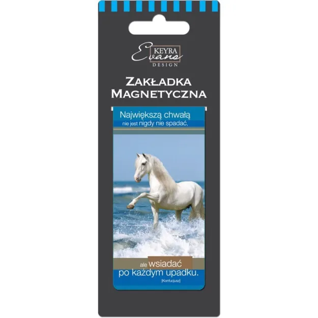 Zakładka magnetyczna do książki - Największą chwałą nie jest nigdy nie spadać, ale wsiadać po każdym upadku.