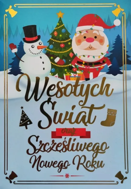 Karnet 1K - Wesołych Świąt oraz Szczęśliwego Nowego Roku