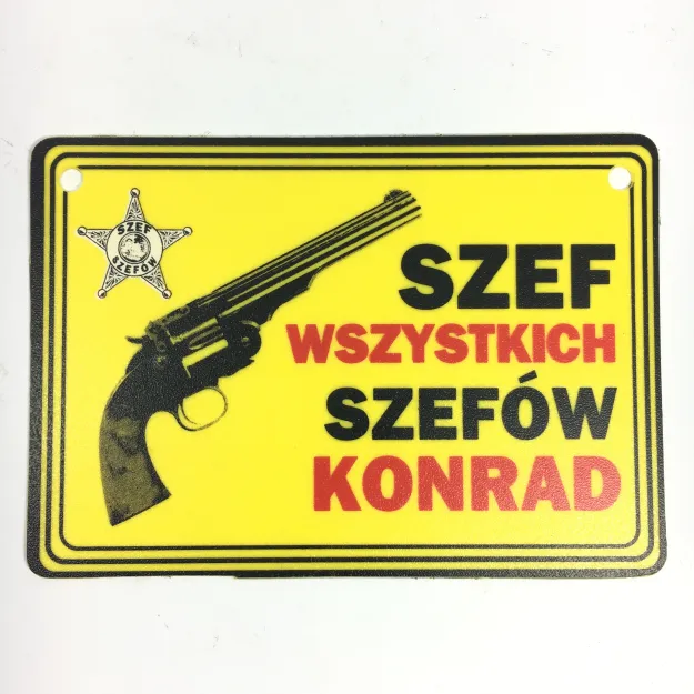 Tabliczka żółta - Konrad - Szef wszystkich szefów