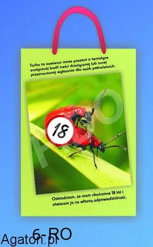 Torebka L - 18- Robaczki - otwieram na własną odpowiedzialność