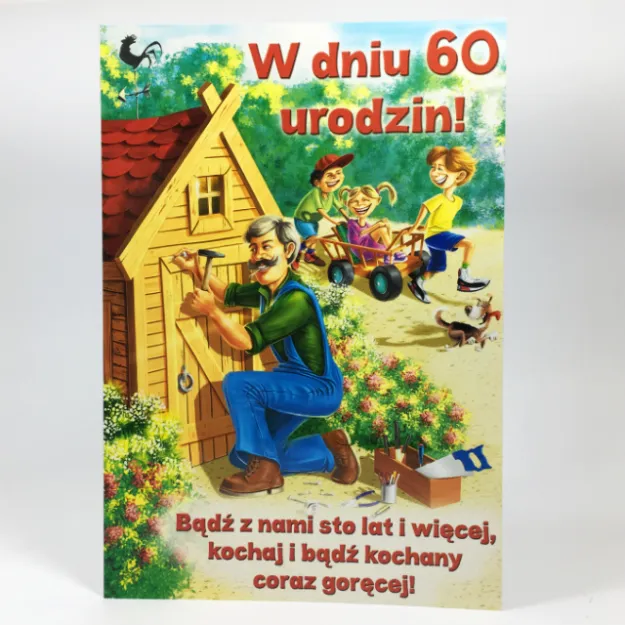 Karnet A5 - W dniu 60 urodzin - Bądź z nami sto lat i więcej, ...