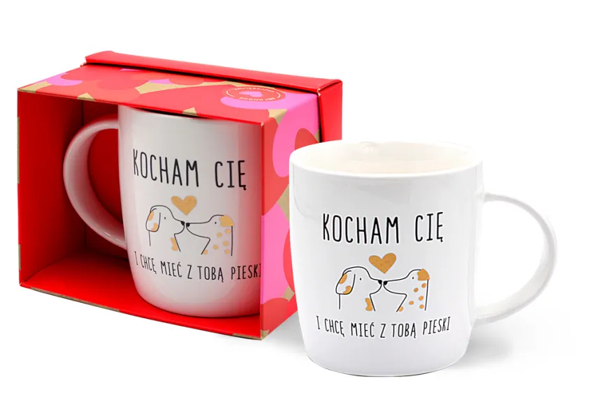 Kubek Top - Kocham Cię i chcę mieć z Tobą pieski