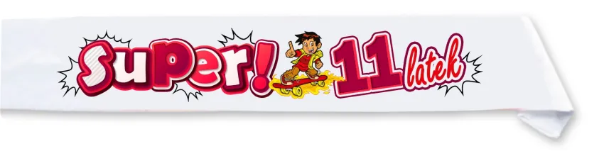 Szarfa dziecięca - Super! 11 latek