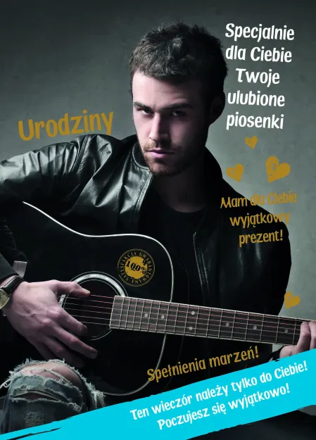 Karnet - Urodziny, specjalnie dla Ciebie Twoje ulubione piosenki