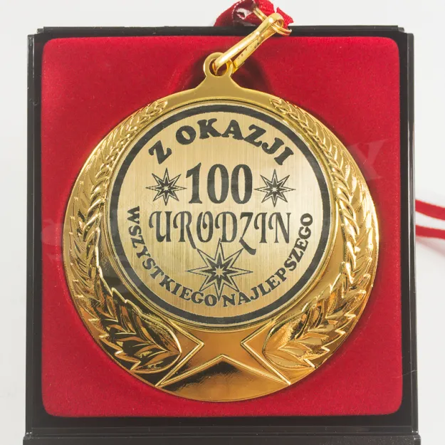 Medal w etui - Z okazji 100 urodzin - Wszystkiego najlepszegp