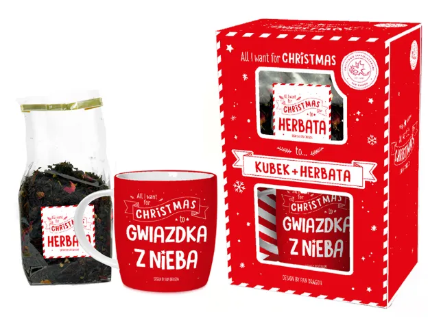 Kubek + herbata - Gwiazdka z nieba